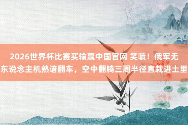 2026世界杯比赛买输赢中国官网 笑喷！俄军无东说念主机熟谙翻车，空中翻腾三周半径直栽进土里