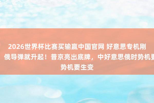2026世界杯比赛买输赢中国官网 好意思专机刚抵京，俄导弹就升起！普京亮出底牌，中好意思俄时势机要生变