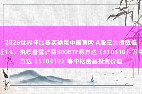 2026世界杯比赛买输赢中国官网 A股三大指数低开高走，沪指涨近1%，执续着重沪深300ETF易方达（510310）等中枢宽基投资价值