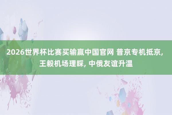 2026世界杯比赛买输赢中国官网 普京专机抵京， 王毅机场理睬， 中俄友谊升温
