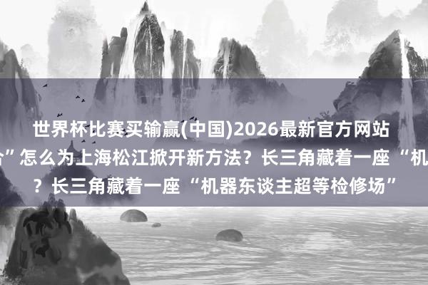 世界杯比赛买输赢(中国)2026最新官方网站 海报荐读｜“戋戋配合”怎么为上海松江掀开新方法？长三角藏着一座 “机器东谈主超等检修场”