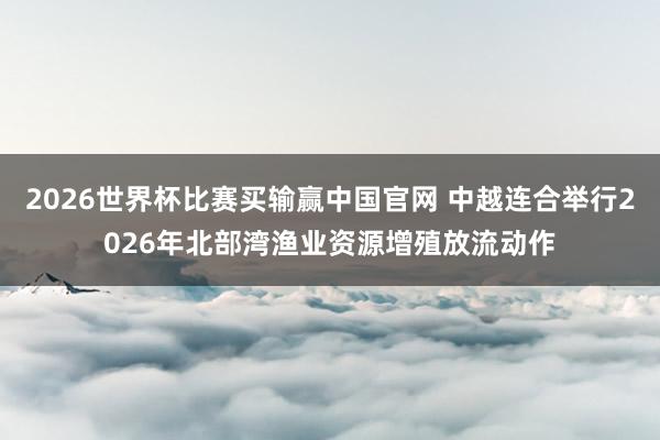 2026世界杯比赛买输赢中国官网 中越连合举行2026年北部湾渔业资源增殖放流动作