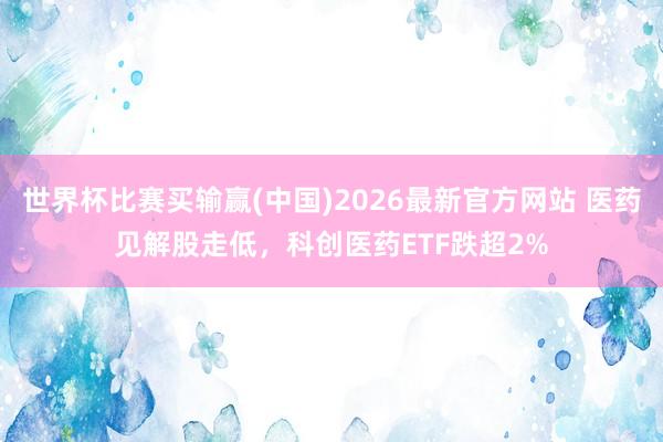 世界杯比赛买输赢(中国)2026最新官方网站 医药见解股走低，科创医药ETF跌超2%