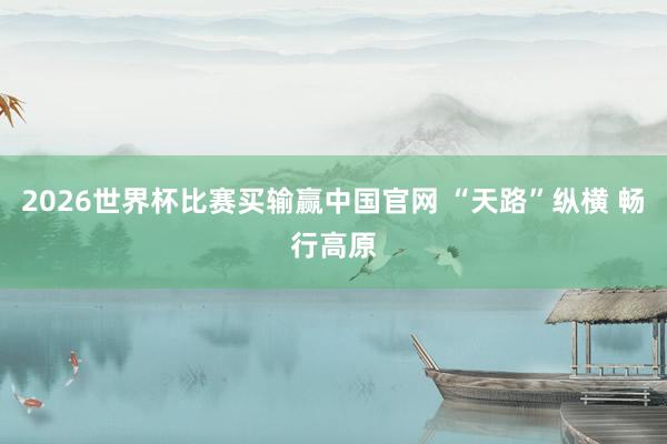 2026世界杯比赛买输赢中国官网 “天路”纵横 畅行高原