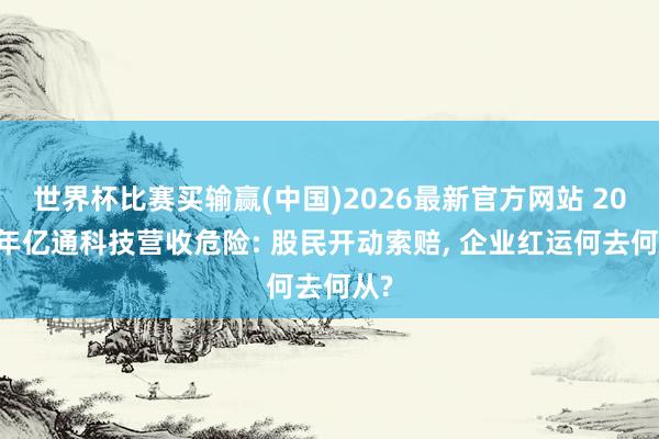 世界杯比赛买输赢(中国)2026最新官方网站 2026年亿通科技营收危险: 股民开动索赔， 企业红运何去何从?